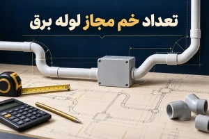 تصویر شاخص تعداد خم مجاز لوله برق و جعبه کشش