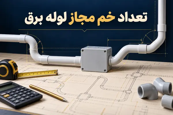 تصویر شاخص تعداد خم مجاز لوله برق و جعبه کشش